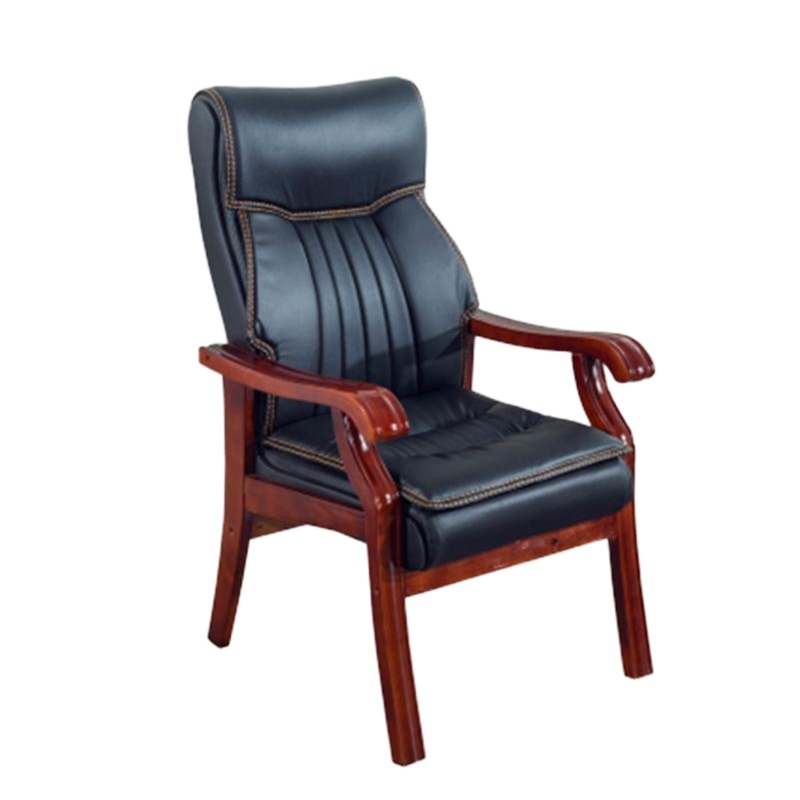豫亨会议椅皮质接待椅会客椅培训椅办公椅实木办公家具电脑椅家用办公椅会议椅麻将椅棋牌椅高背舒适老板椅书房椅子1