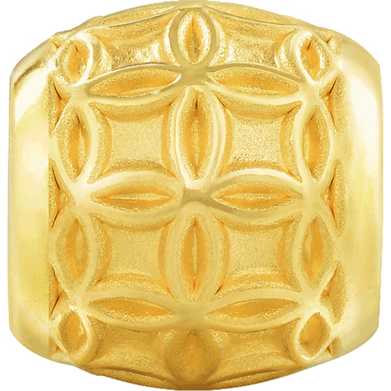 周生生(CHOW SANG SANG)足金Charme金手链女串珠饰品 铜钱转运珠定价