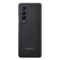 三星 Galaxy Z Fold3 5G原装手机壳W2022 W22 F9260折叠屏保护套 芳纶纤维保护壳手机壳 黑色