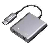 飞利浦typec耳机转接头适用于华为p40mate30小米9/10手机nova57pro转换器荣耀20v30一加tpc线转3.5mmSWR1504J