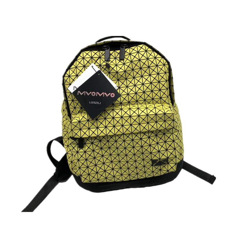 菱格三宅世家(MVO MVO LGSZSJ)双肩包 磨砂菱格几何书包男女同款背包 旅行包