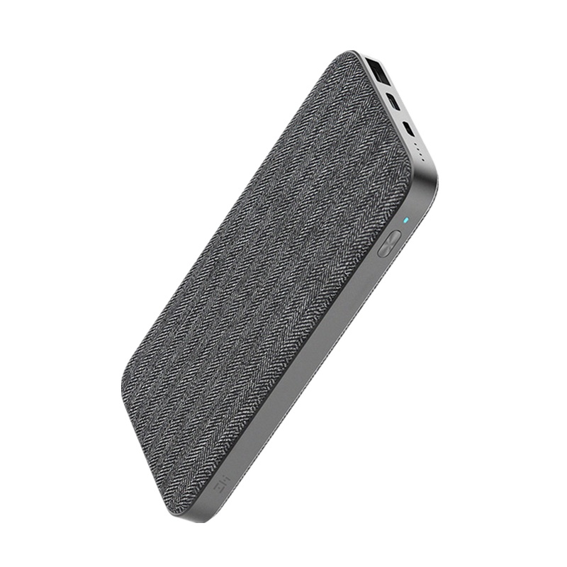 ZMI紫米 10000毫安双向快充/移动电源/充电宝 超薄小巧布艺机身聚合物电芯 支持双口输入输出QB910