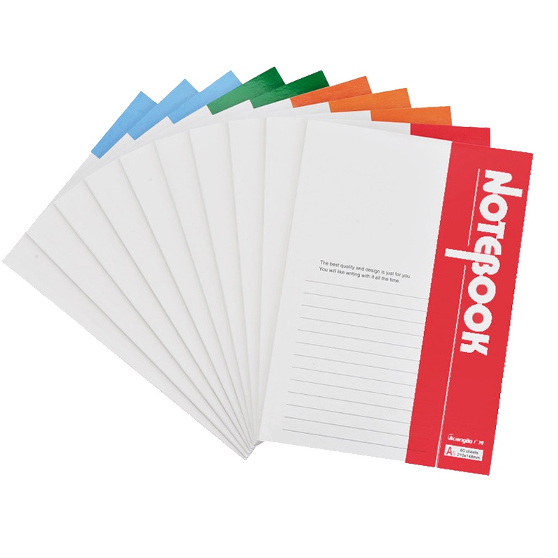 广博GBR0792 A5 80张记事本颜色随机 办公软面抄本 学生日记笔记本子 练习本 记录本 办公笔记本会议本