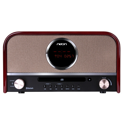 丽扬(neon)NE-1800 复古蓝牙小音响家用cd播放机高音质老式怀旧迷你木质组合音箱