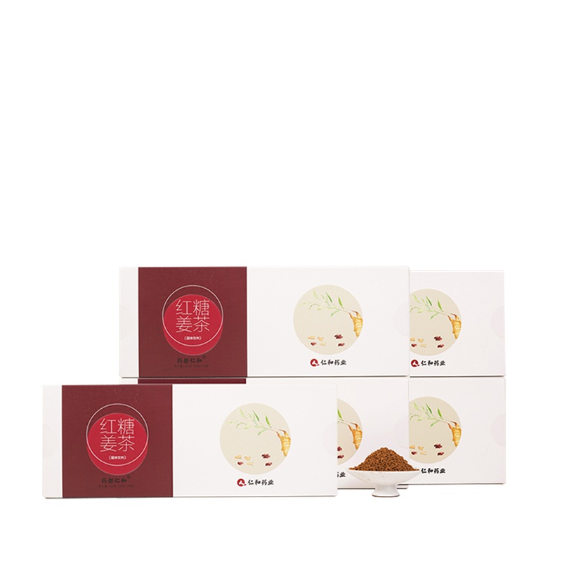 药都仁和 红糖姜茶大姨妈茶姜糖月经红糖速溶姜母茶老姜汤生姜水姜汁 保健茶饮 五盒/150袋*10g 五盒装1500g