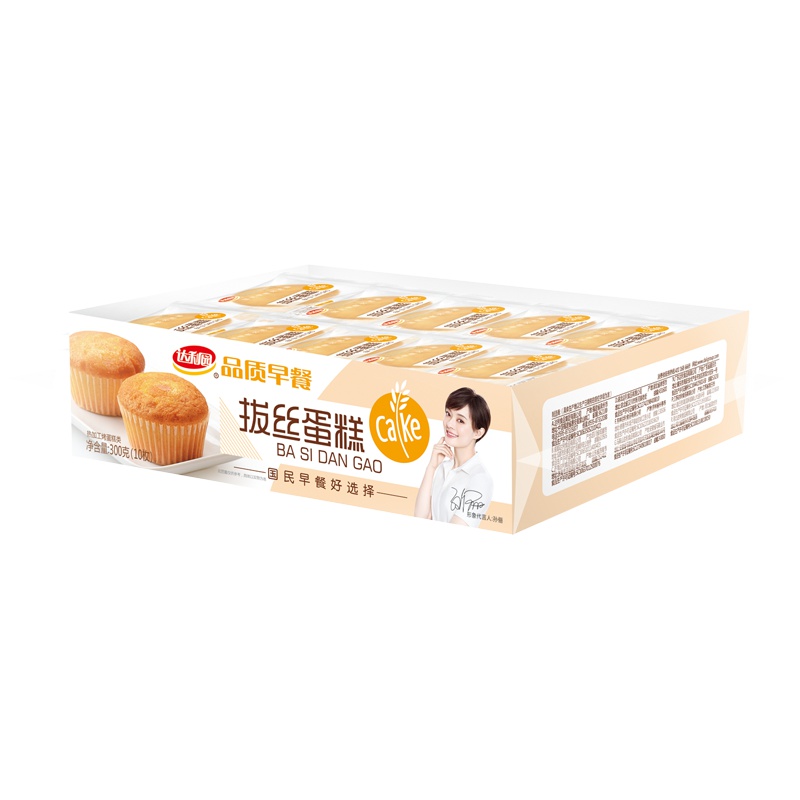 达利园 糕点 面包 零食 拔丝蛋糕10枚300g(品质早餐)