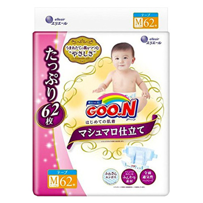 大王GOO.N 棉花糖系列 纸尿裤M号M62片(6-11kg)