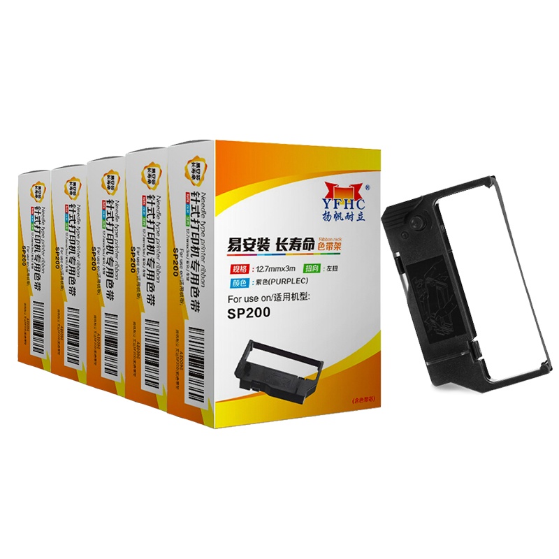 扬帆耐立(YFHC) 实达SP200(黑色)色带架含芯 五支装SP200/212FC/212FD/242/298/542