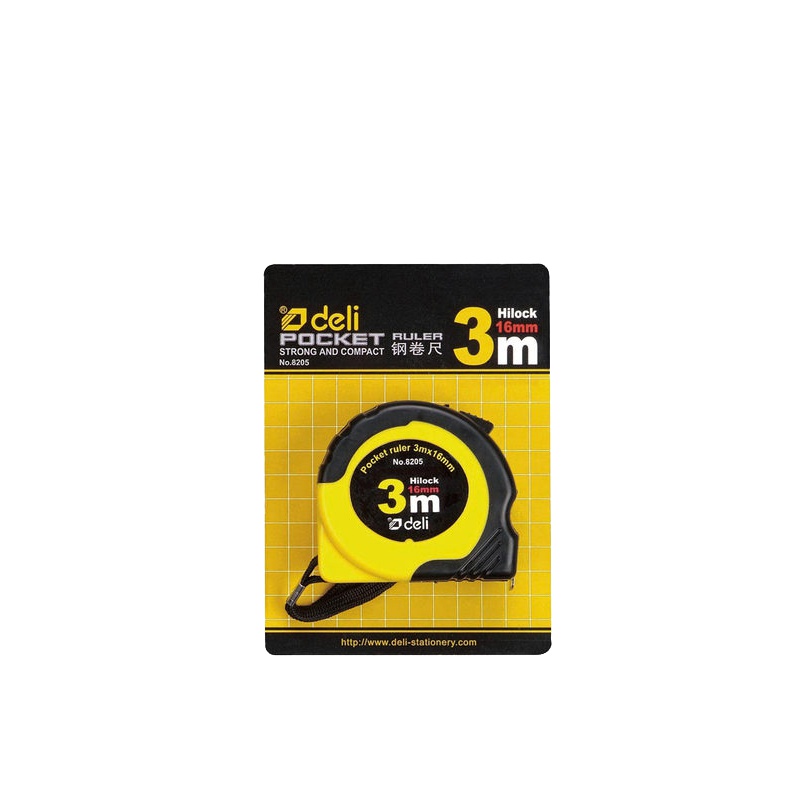 得力 8205 钢卷尺 3米卷尺 3米办公测量尺