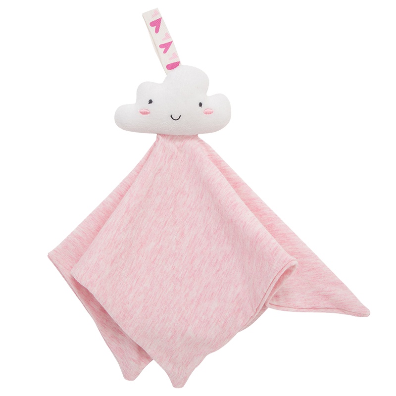 米乐鱼 宝宝安抚巾0-3岁婴儿逗趣玩具内置铃铛啃咬不掉毛