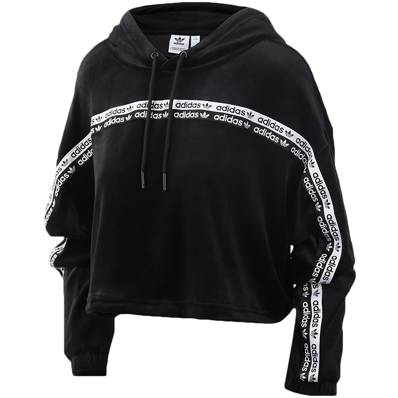 adidas阿迪达斯三叶草女服卫衣短款运动休闲服GI1117