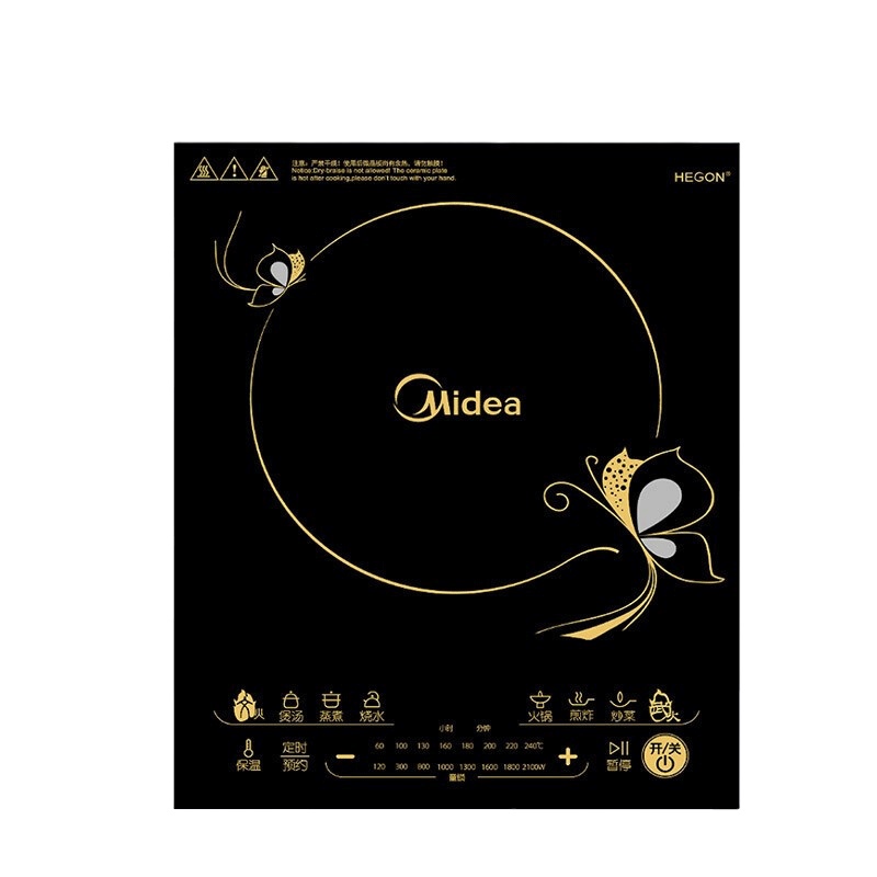 美的(Midea)C22-RT2263 嵌入式电磁炉 内嵌电磁灶 家用商用台嵌两用公寓用电火锅炉RT2163升级版