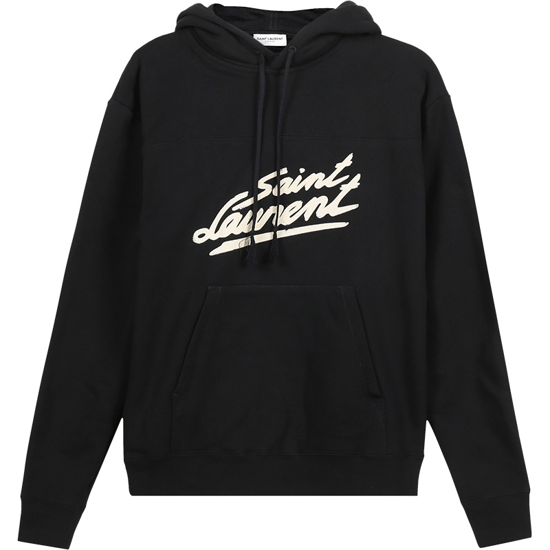 圣罗兰 SAINT LAURENT 女士棉质加绒款连帽长袖卫衣运动衫 631826 YBVB2