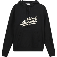 圣罗兰 SAINT LAURENT 女士棉质加绒款连帽长袖卫衣运动衫 631826 YBVB2