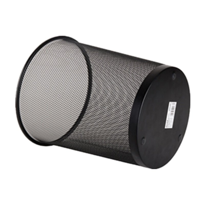 得力(deli)小号金属网状垃圾桶办公家用圆纸篓9188