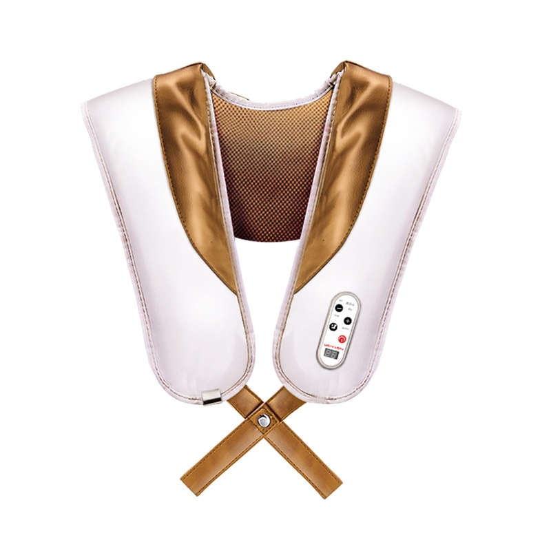 南极人(NanJiren)按摩披肩 YD-801S颈椎按摩器肩颈按摩披肩颈部腰部背部捶打四键金色