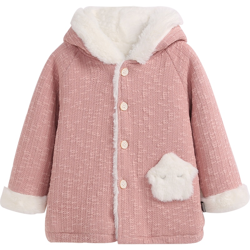 猫人宝宝棉衣儿童棉袄婴儿棉服加厚冬装2020新款萌加绒