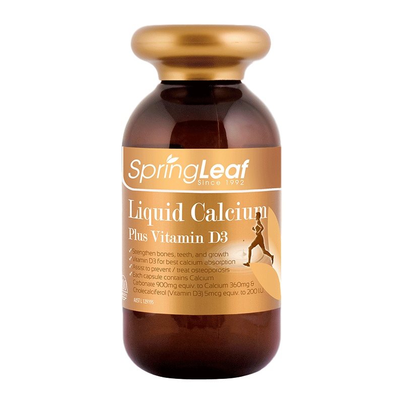 SpringLeaf绿芙高钙液体钙片900毫克200粒成人补钙中老年青少年补钙