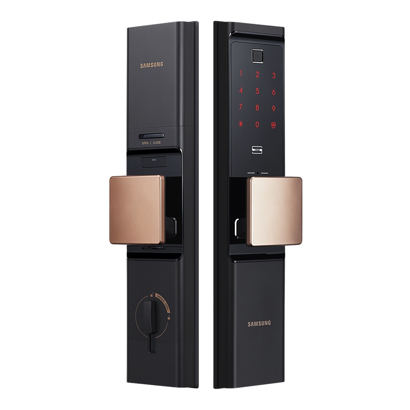 三星（SAMSUNG）智能锁 指纹锁 防盗门锁 密码锁 电子门锁 DR708 轻柔开门