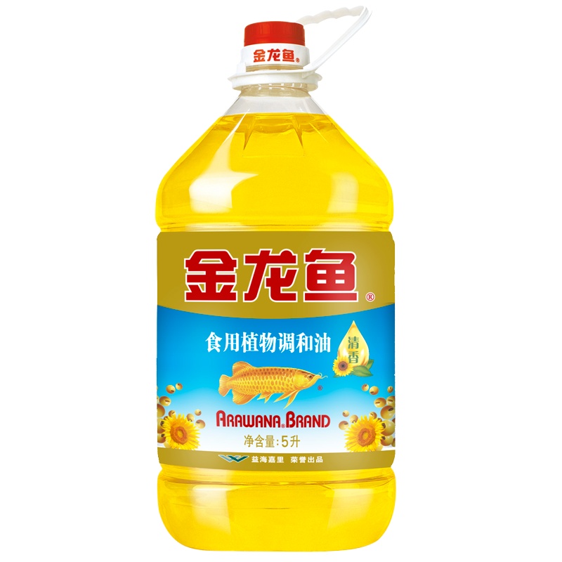 金龙鱼添加10%特级初榨橄榄油食用植物调和油1.8L*2礼盒装