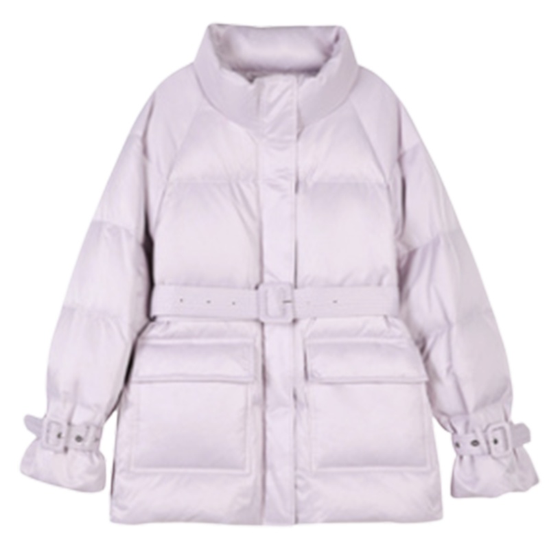 专柜同款立领白鸭绒羽绒服女中长款2019冬新款韩版时尚修身加厚保暖学生外套20015004