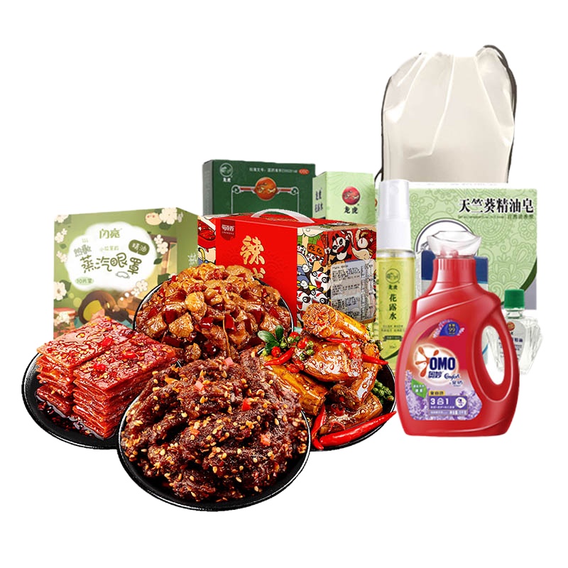 分4个包裹发货 套餐 (蜀道香辣味组合+龙虎防暑组合+奥妙洗衣液+蒸汽眼罩)CDC