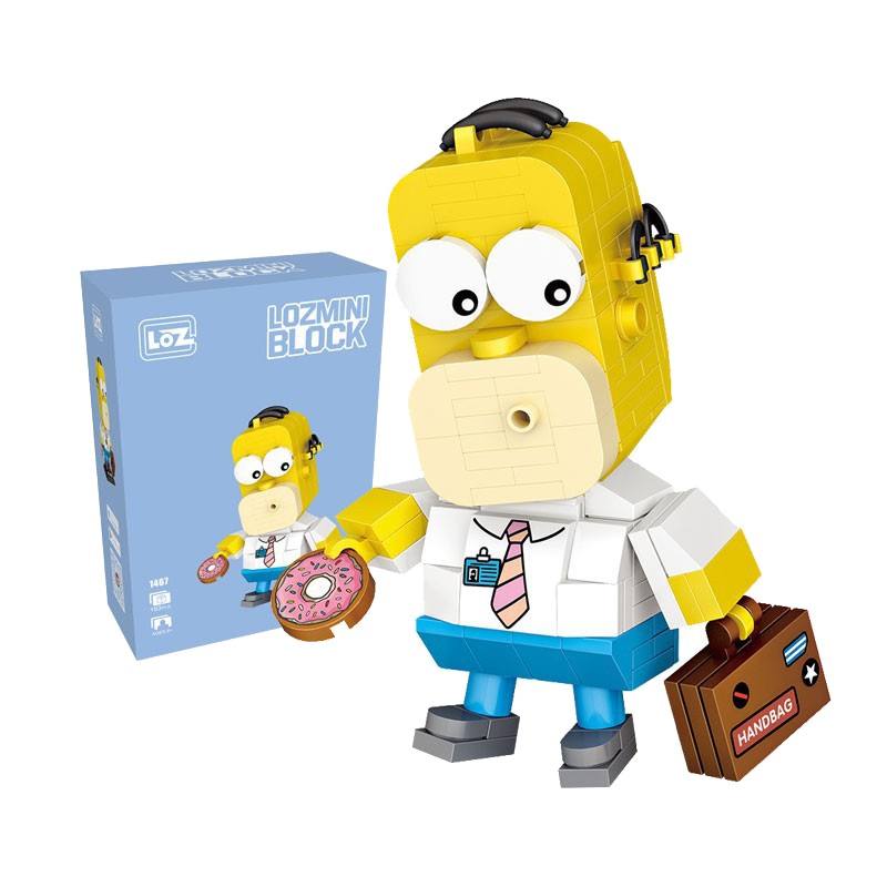 俐智loz小颗粒积木 新品 迷你微钻益智拼装拼插玩具男孩女孩成人1467上班族方头(163PCS)