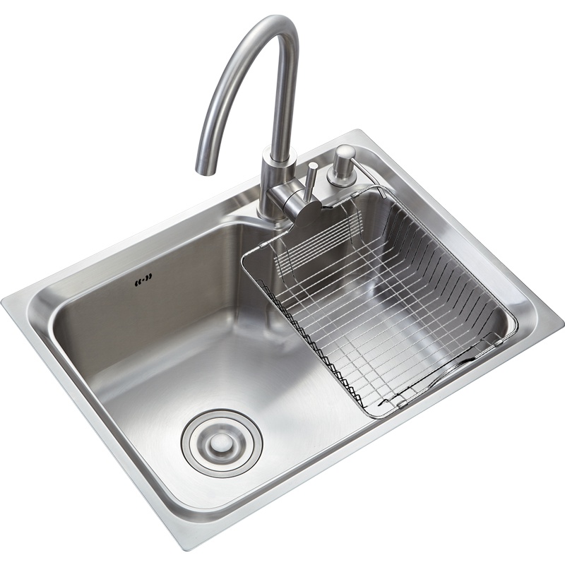 安华ANNWA304不锈钢水槽厨房洗菜盆拉伸单槽水槽