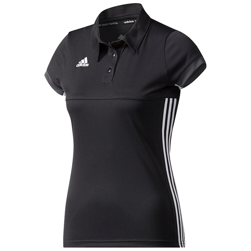 阿迪达斯 (adidas)短袖 女士polo衫运动透气翻领T恤羽毛球网球训练服短袖运动跑步休闲文化衫 黑色 AJ5273