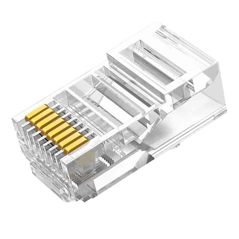 OL 超五类RJ45网络水晶头 网络跳线水晶头 网线接头 Cat5e水晶头 50个/包 20331