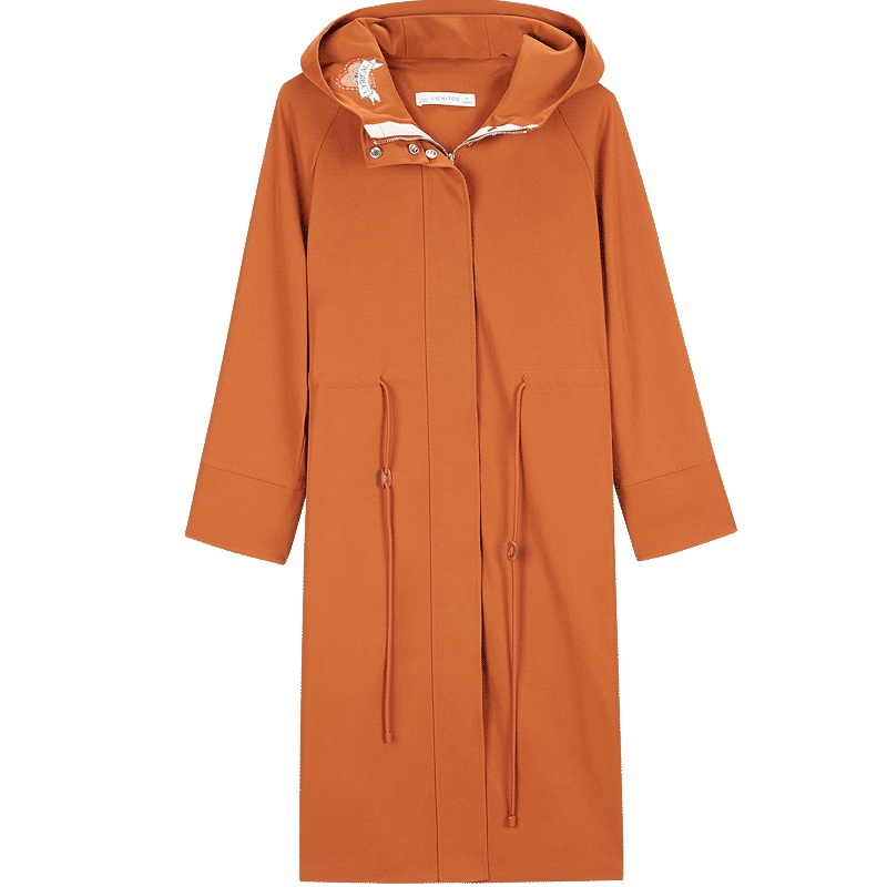 爱居兔春装2019女装宽松中长款风衣外套