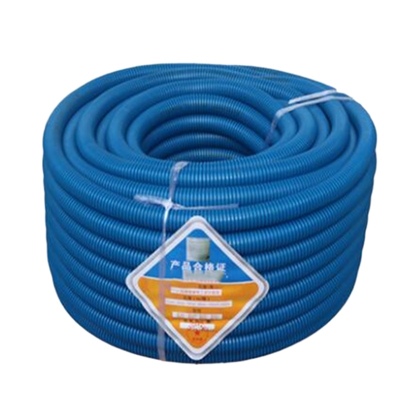 宏泰顺 PVC穿线波纹管外径25/内径20电线电缆电工套管阻燃塑料软管红蓝白 1卷50米 企业定制 (10卷起售)