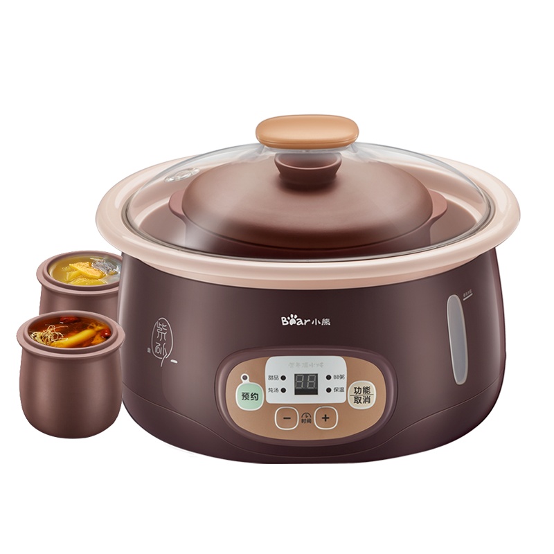 小熊(Bear)紫砂电炖锅 隔水电炖盅电砂煮粥锅DDZ-118TA1