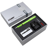 凌美(LAMY)Safari狩猎者钢笔墨水商务套装苹果绿EF尖