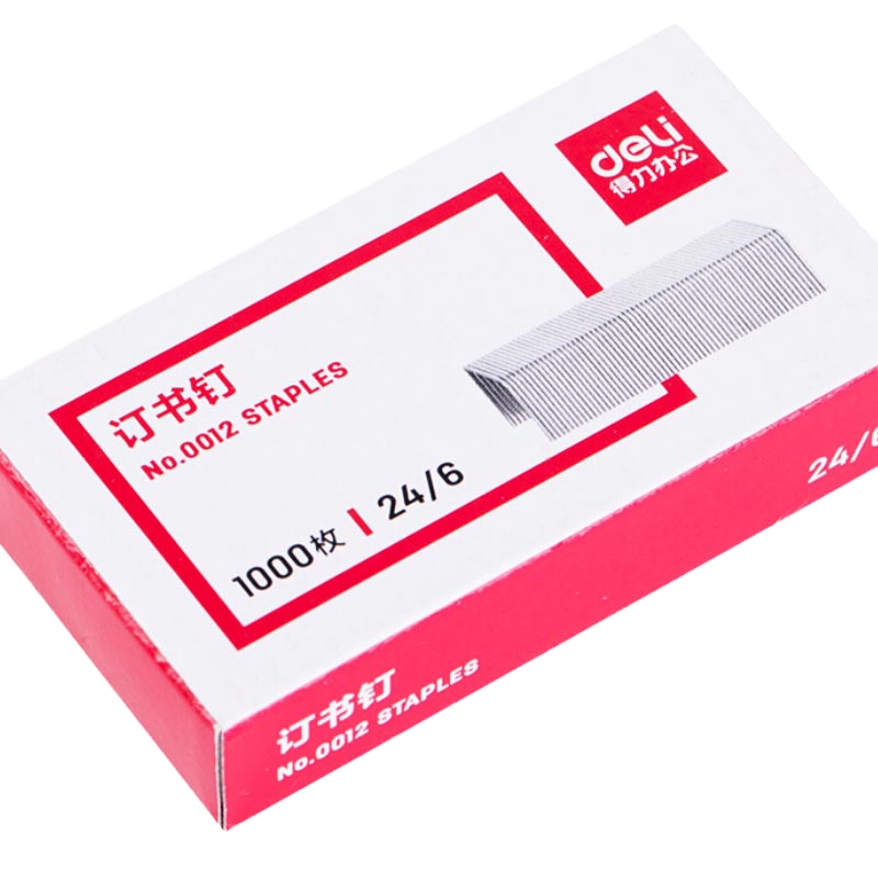 得力 0012 办公用品246订书订统一钉书针12号订书针（10盒装）