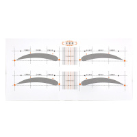 新手画眉神器女2019款全套初学者眉毛贴修眉刀画眉卡懒人眉笔眉卡#连体画眉卡12种眉形共48贴