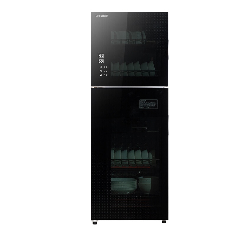 美菱（MeiLing） 消毒柜 立柜式 二星级 臭氧+高温 81L 上下双模碗柜 ZTD-ML108B