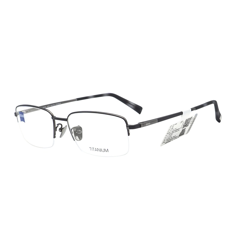 蔡司(ZEISS)光学近视眼镜架 男女款钛商务休闲眼镜框半框ZS-85018 55mm