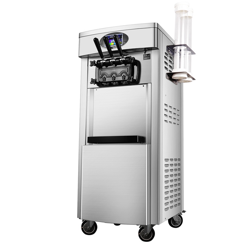 乐创(lecon) 冰激凌机商用全自动冰激凌机软冰激淋机雪糕机 立式全自动甜筒圣代软质 保鲜立式7天免清洗