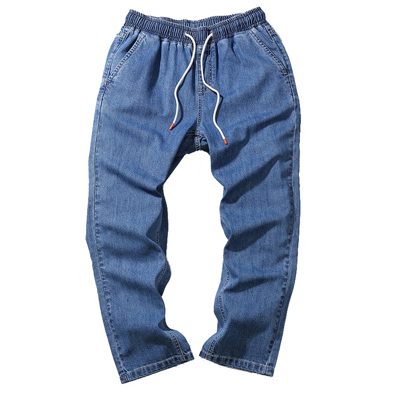 唐狮夏新款男修身款休闲牛仔中裤牛仔短裤