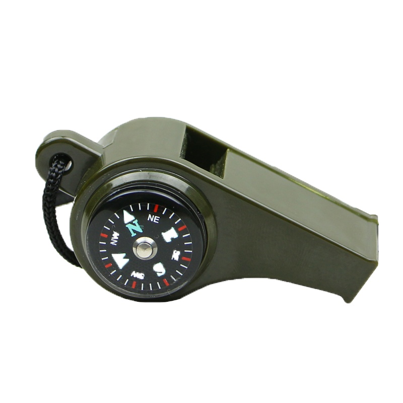 丛林狐 军绿求生口哨 户外救生哨子 多功能三合一高音训练装备