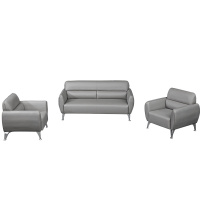 [红心家居]简约现代商务办公沙发办公室沙发三人位简易小型沙发