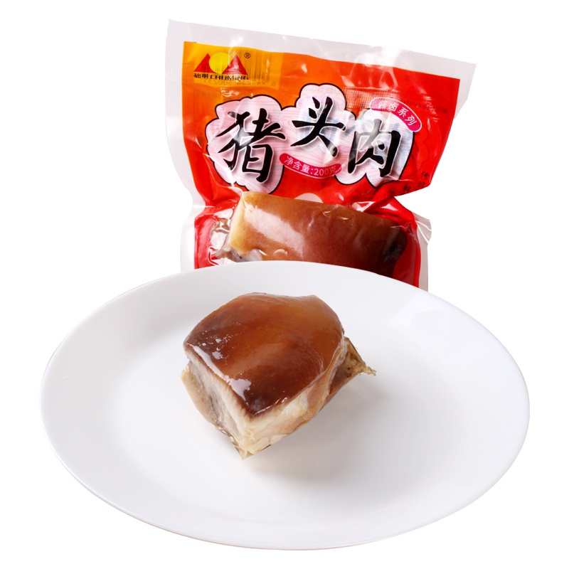 【础明】卤猪头肉200g*2共400g熟食酱香卤味猪肉真空包装即食下酒菜