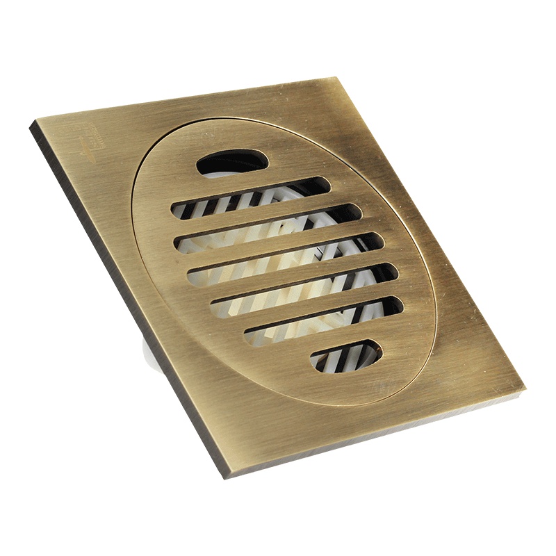 潜水艇(submarine)移位地漏 全铜超薄防臭地漏 青古铜 QLTF40-10