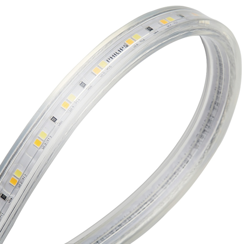飞利浦LED灯带三色调光变色灯条家用客厅灯带条户外防水高压灯槽嵌入式超亮线条灯三色灯带悦绫