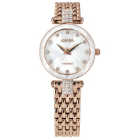 左薇莎(Jowissa)瑞士原装进口手表棱钻系列个性切割表盘时尚潮流石英女表 J5.635.S-钢带款