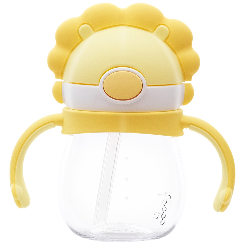 膳魔师(THERMOS)儿童狮子杯夏季水杯手柄吸管杯学饮杯婴儿训练杯BBSL-240
