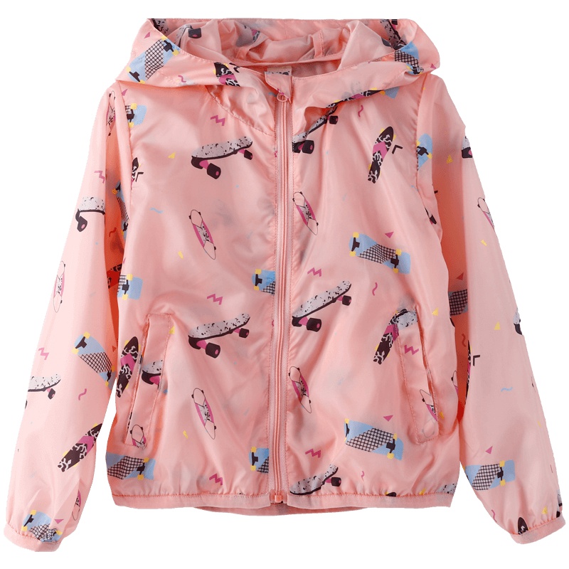 小红豆童装女童外套春夏薄款宝宝防晒衣连帽透气儿童春装新款皮肤衣