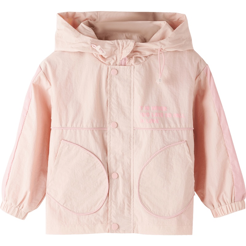 咕噜日记2021春夏新品儿童防水拼色冲锋衣外套CGW1001