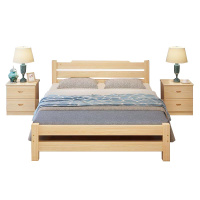 榭邦 住宅家具 108实木1米双抽屉床 2000*1000mm